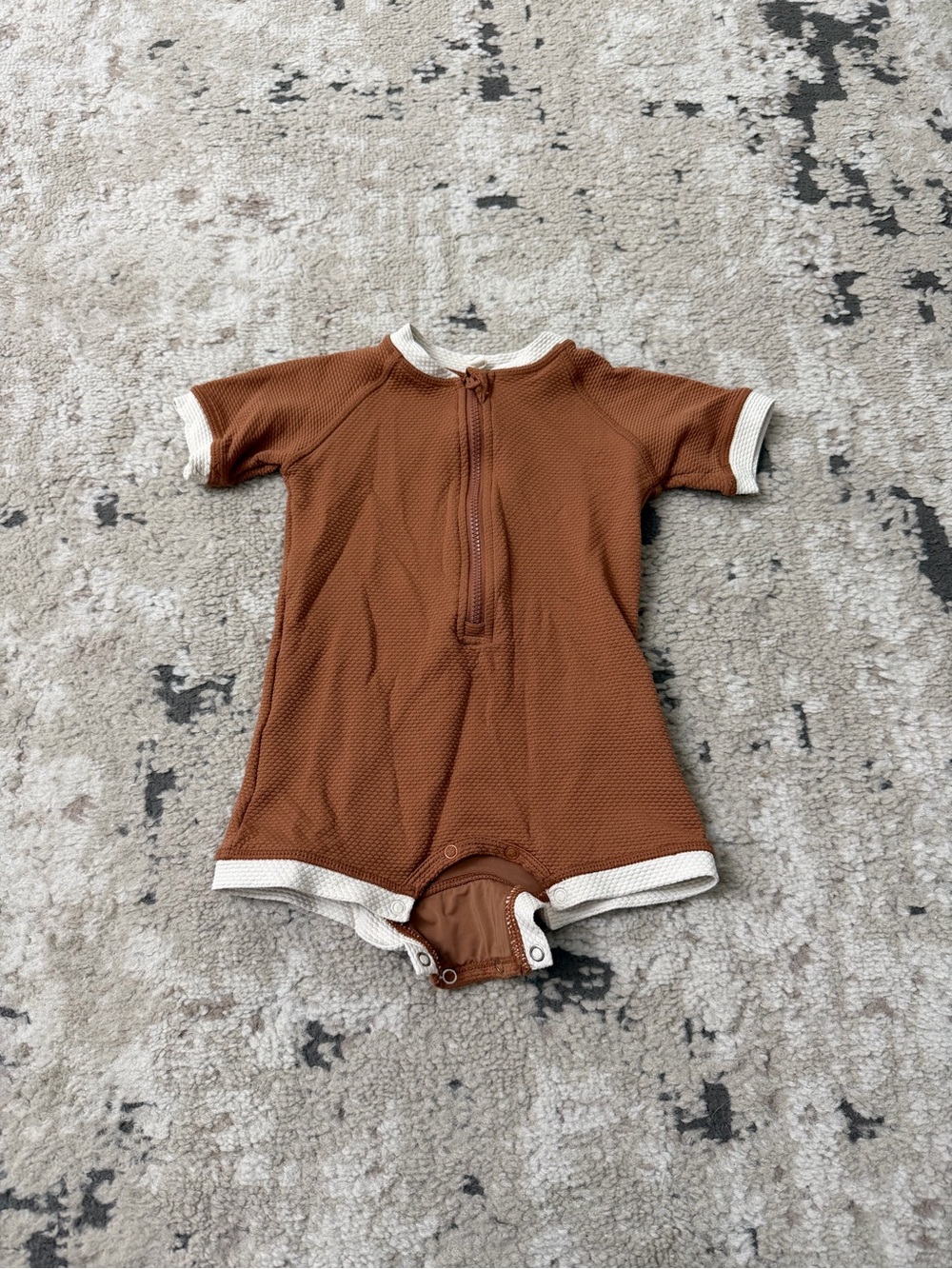Quincy Mae Baby Zip Rashguard One Piece Size 12-18 Months